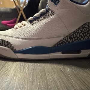 Jordan Air 3 Retro Wizards White and Metallic Copper Sneakers